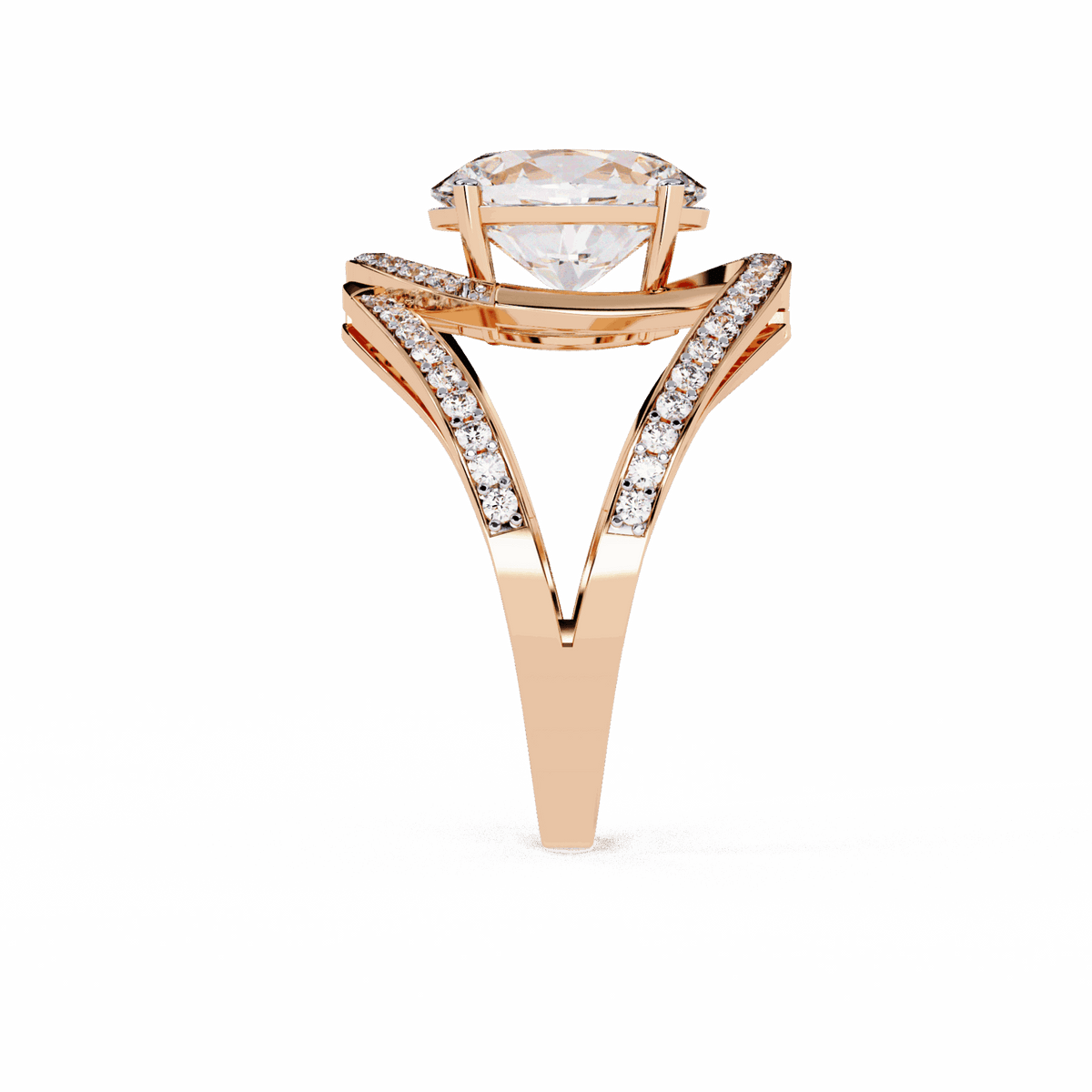 7.75 Carat Oval Refined Everyday Look Ring in Moissanite | House of Estara
