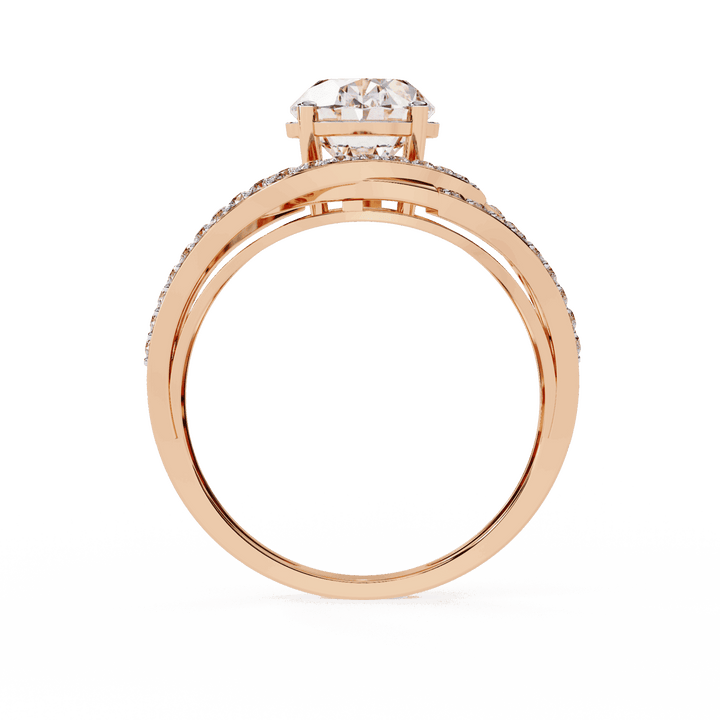 7.75 Carat Oval Refined Everyday Look Ring in Moissanite | House of Estara