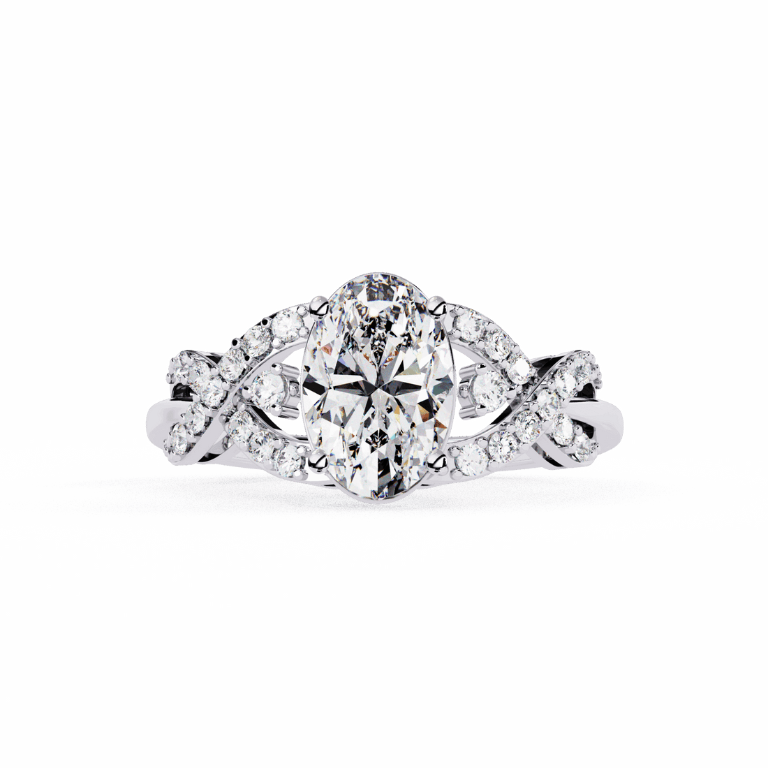 1.75 Carat Oval Day and Night Ring in Moissanite | House of Estara
