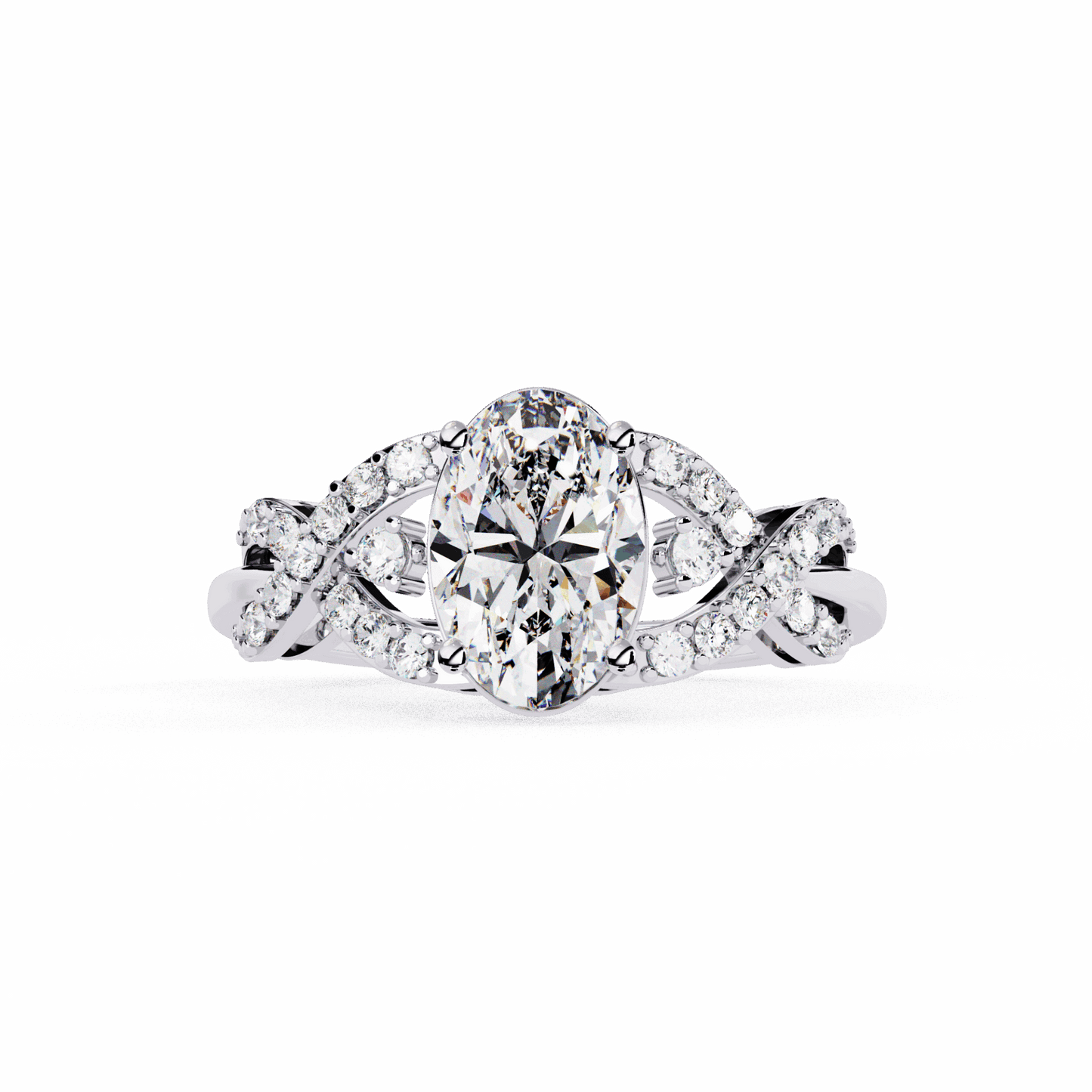 1.75 Carat Oval Day and Night Ring in Moissanite | House of Estara