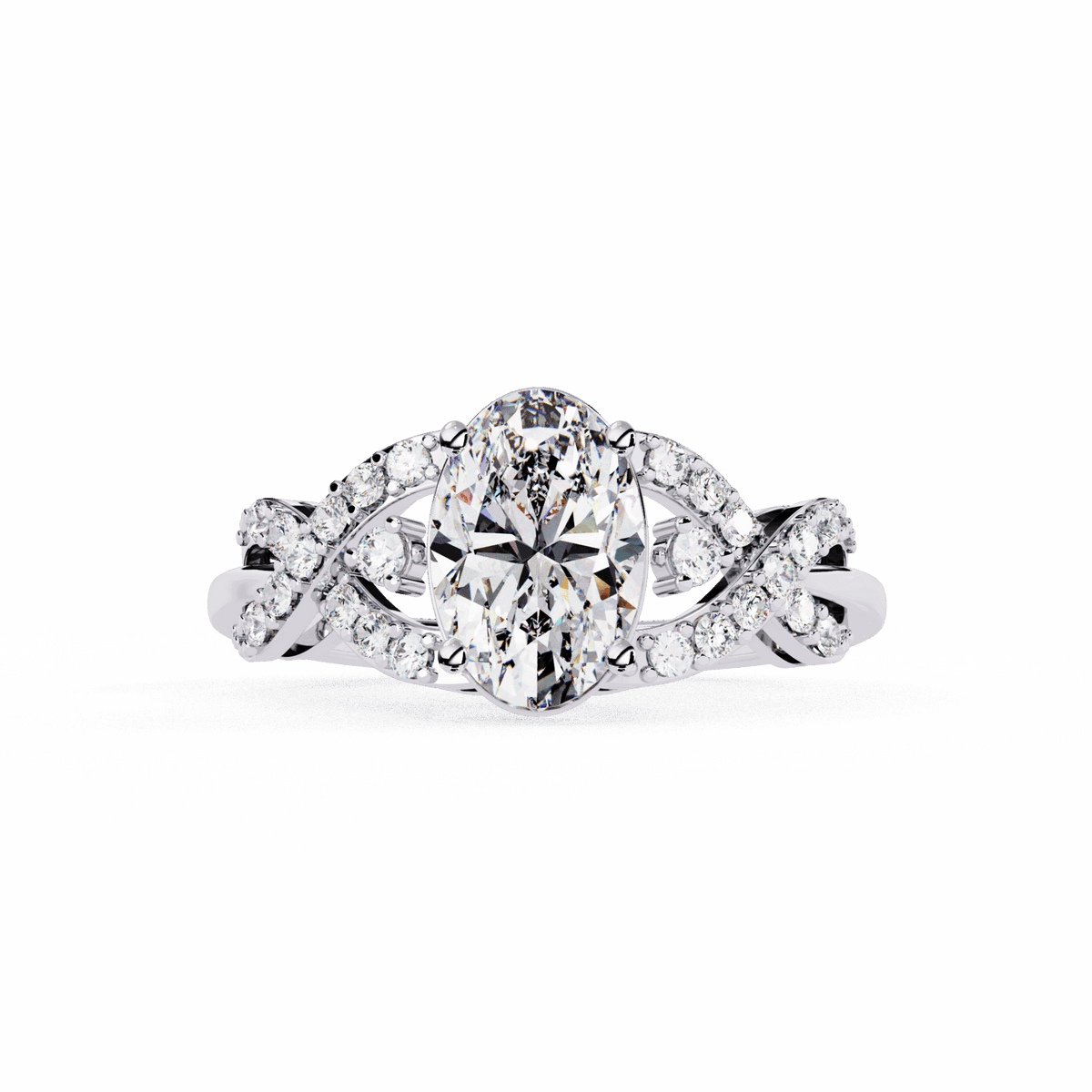 1.75 Carat Oval Day and Night Ring in Moissanite | House of Estara