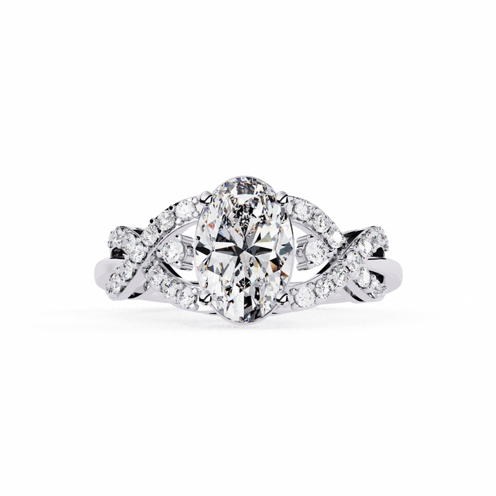 1.75 Carat Oval Day and Night Ring in Moissanite | House of Estara