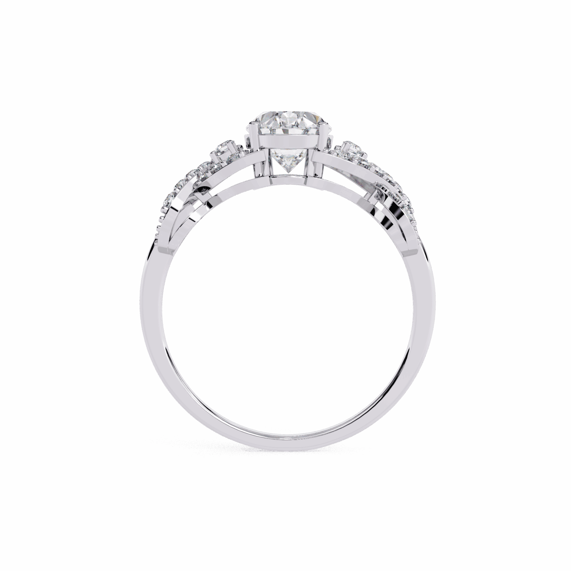 1.75 Carat Oval Day and Night Ring in Moissanite | House of Estara