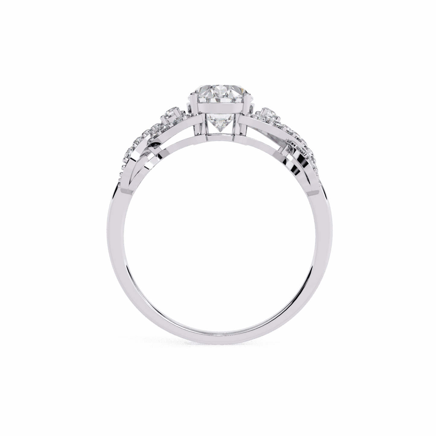 1.75 Carat Oval Day and Night Ring in Moissanite | House of Estara