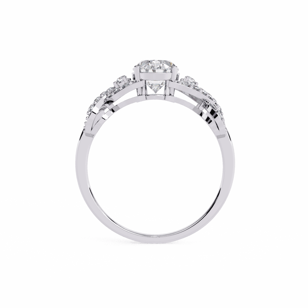 1.75 Carat Oval Day and Night Ring in Moissanite | House of Estara