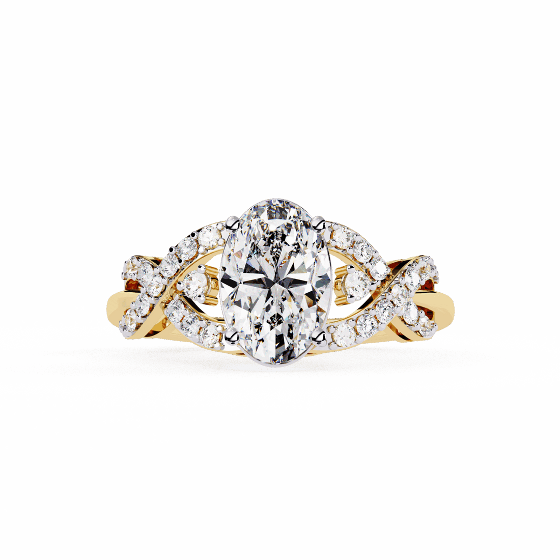 1.75 Carat Oval Day and Night Ring in Moissanite | House of Estara