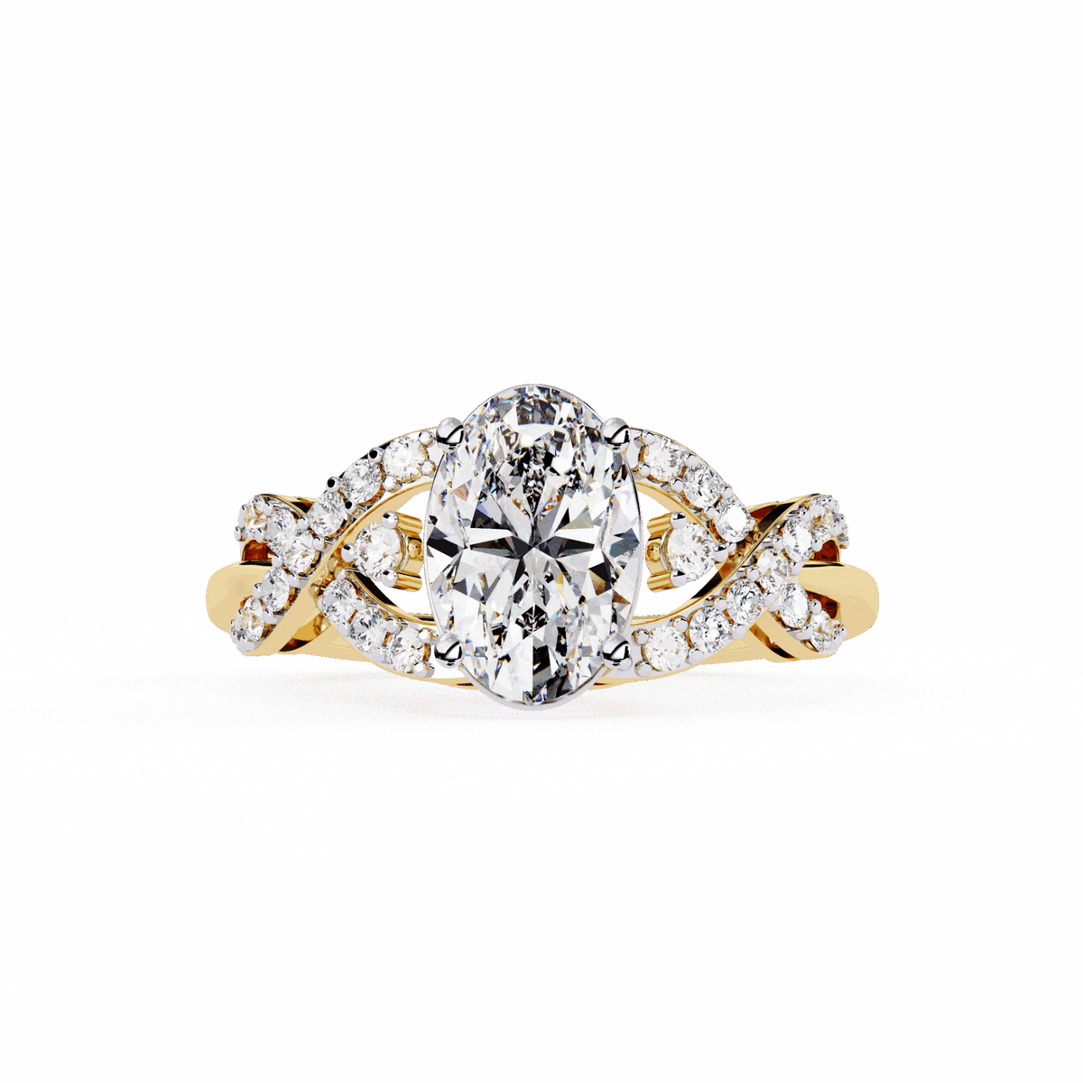 1.75 Carat Oval Day and Night Ring in Moissanite | House of Estara