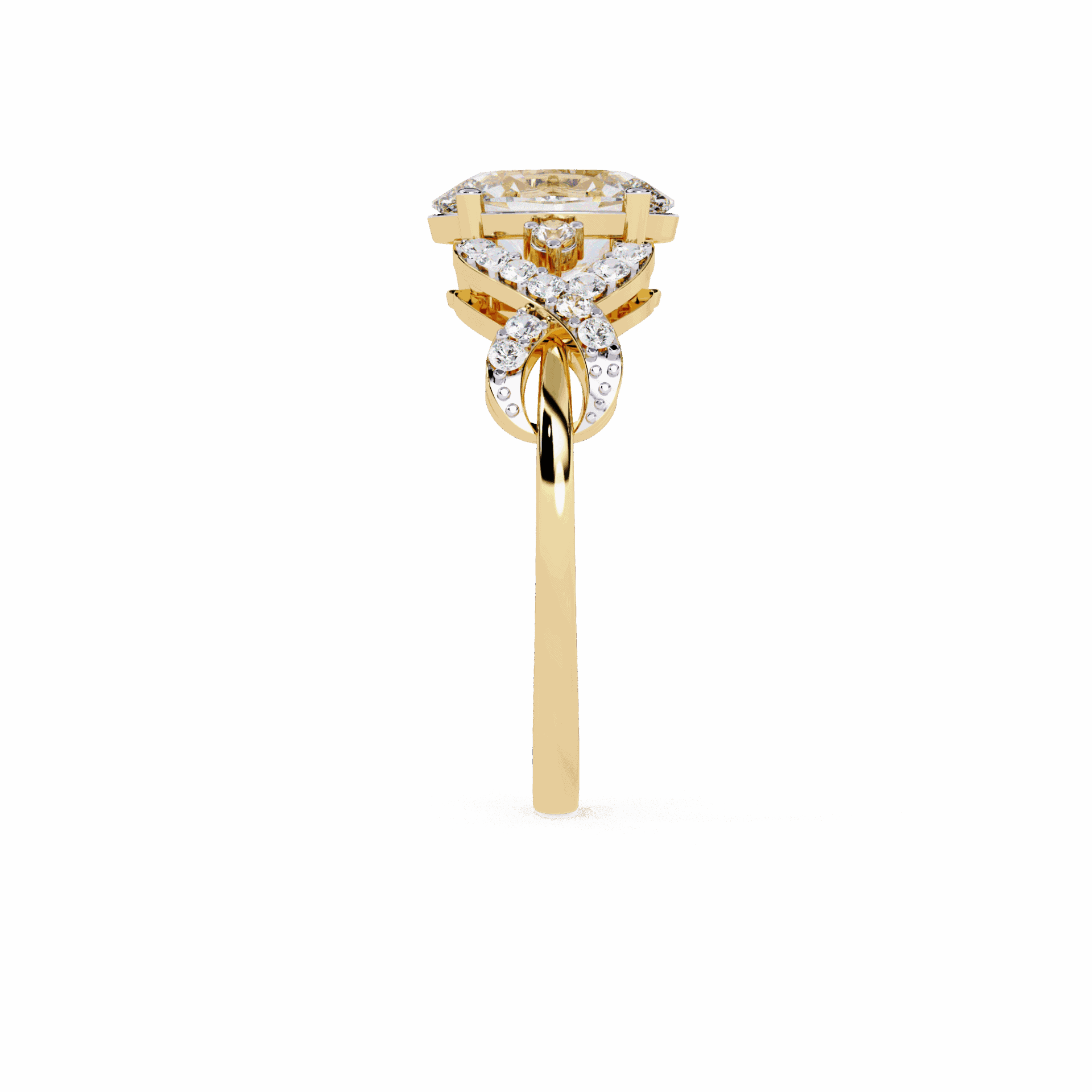 1.75 Carat Oval Day and Night Ring in Moissanite | House of Estara