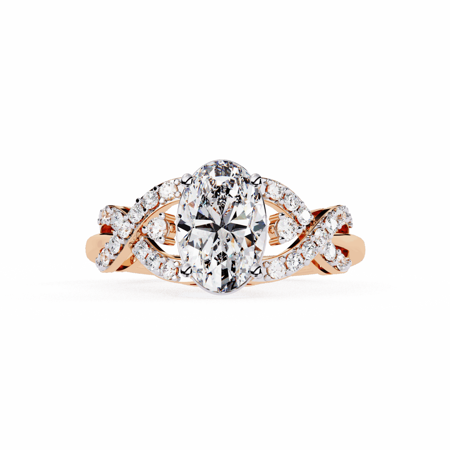 1.75 Carat Oval Day and Night Ring in Moissanite | House of Estara