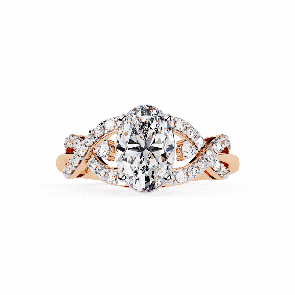 1.75 Carat Oval Day and Night Ring in Moissanite | House of Estara