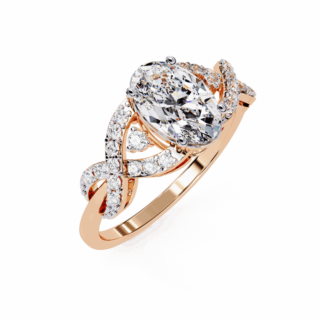 1.75 Carat Oval Day and Night Ring in Moissanite | House of Estara