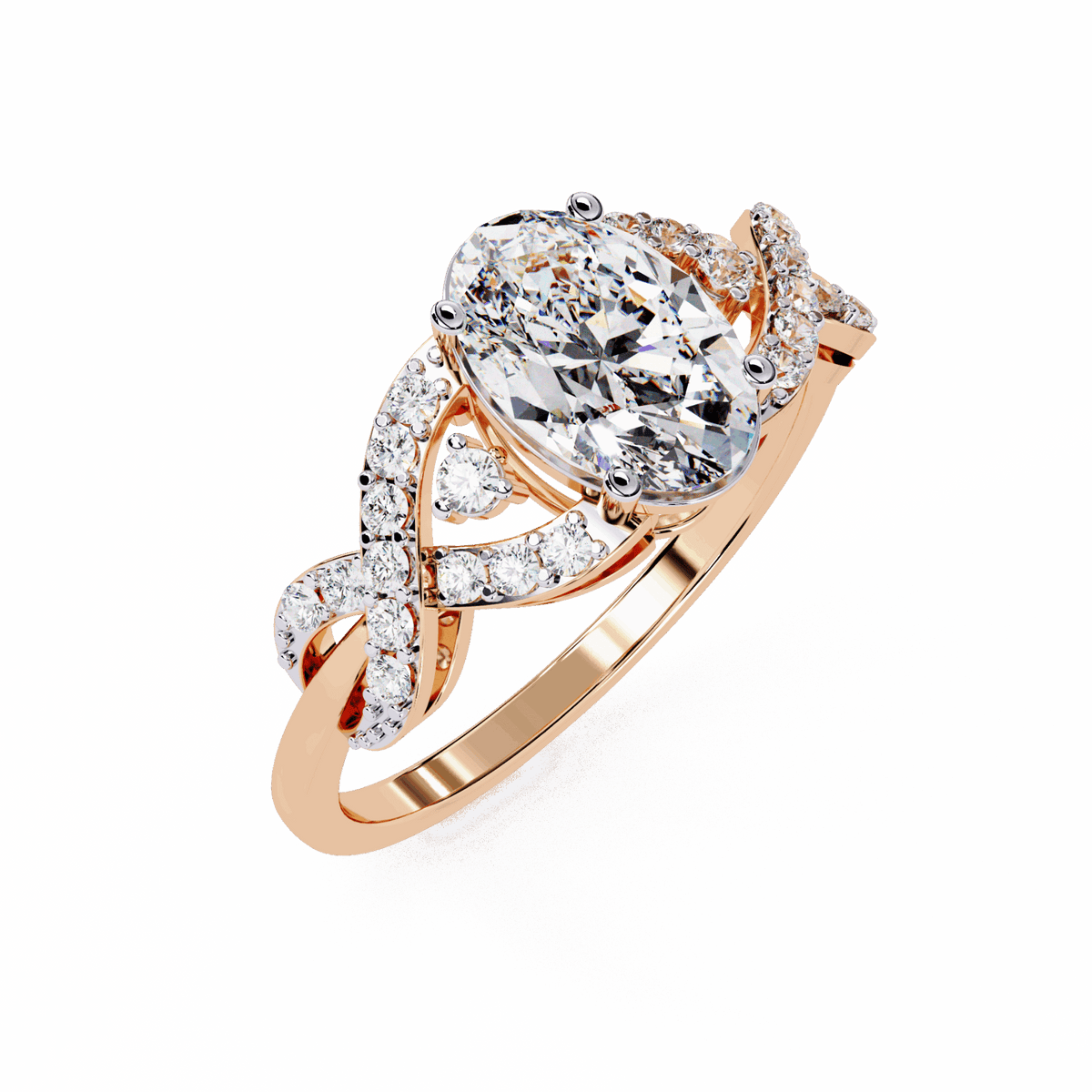 1.75 Carat Oval Day and Night Ring in Moissanite | House of Estara