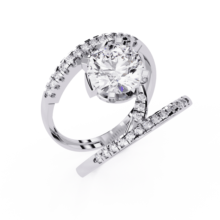 2.5 Carat Round Signature Glam Cocktail Ring in Moissanite | House of Estara