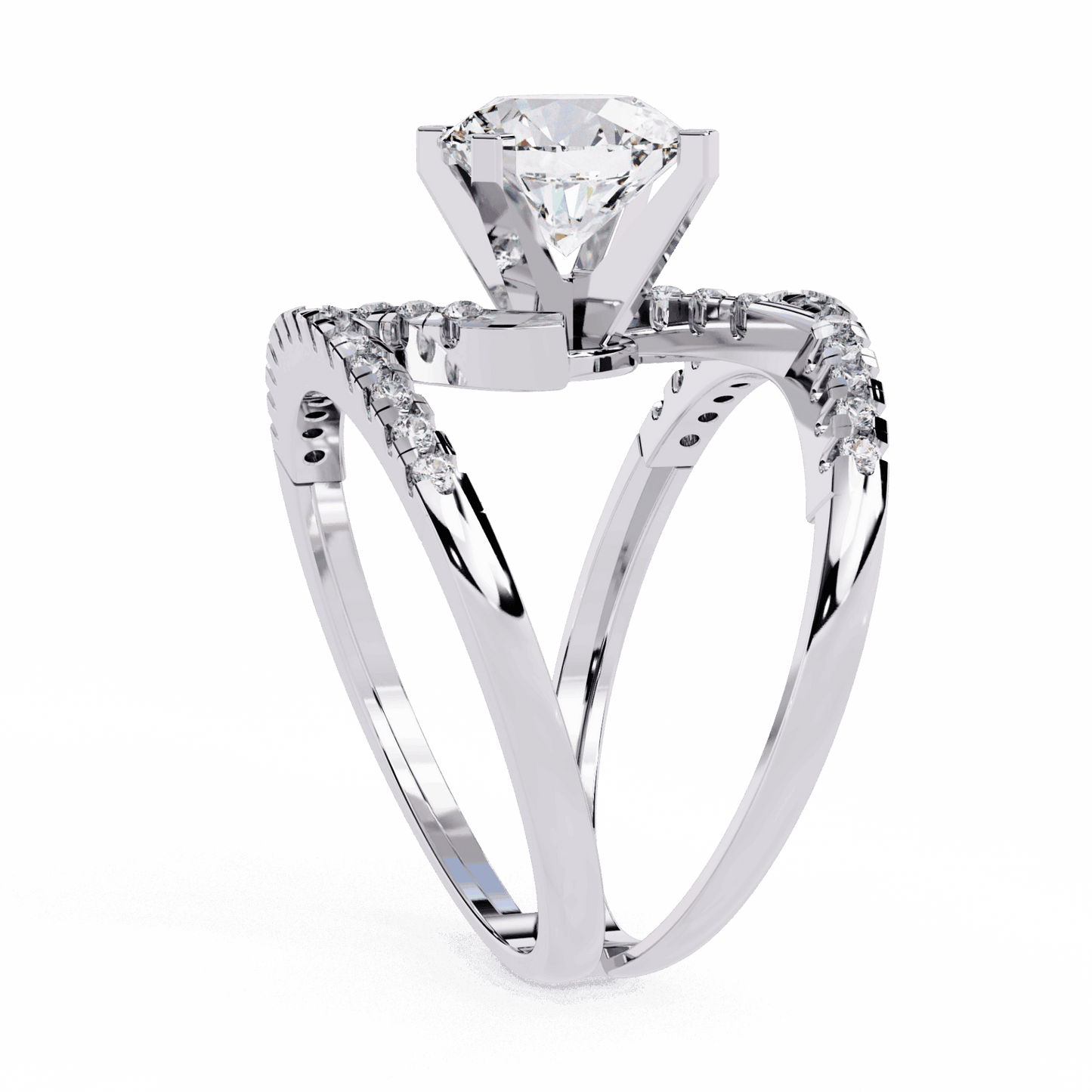 2.5 Carat Round Signature Glam Cocktail Ring in Moissanite | House of Estara