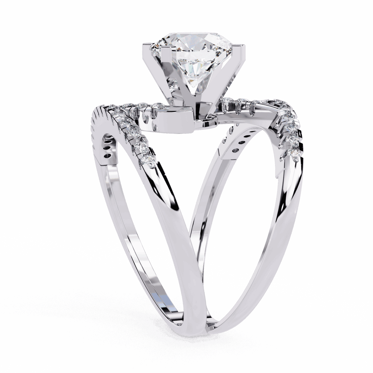 2.5 Carat Round Signature Glam Cocktail Ring in Moissanite | House of Estara