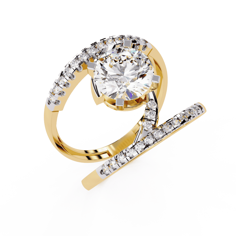 2.5 Carat Round Signature Glam Cocktail Ring in Moissanite | House of Estara