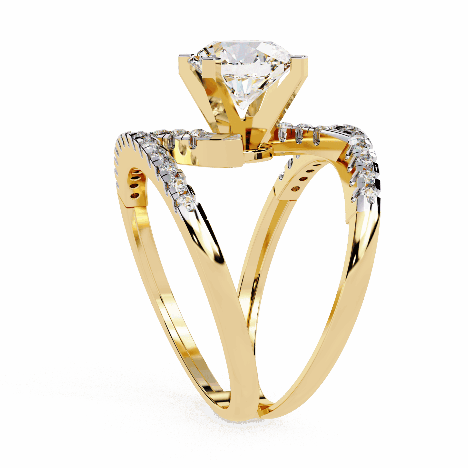 2.5 Carat Round Signature Glam Cocktail Ring in Moissanite | House of Estara