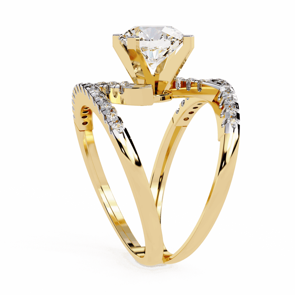2.5 Carat Round Signature Glam Cocktail Ring in Moissanite | House of Estara