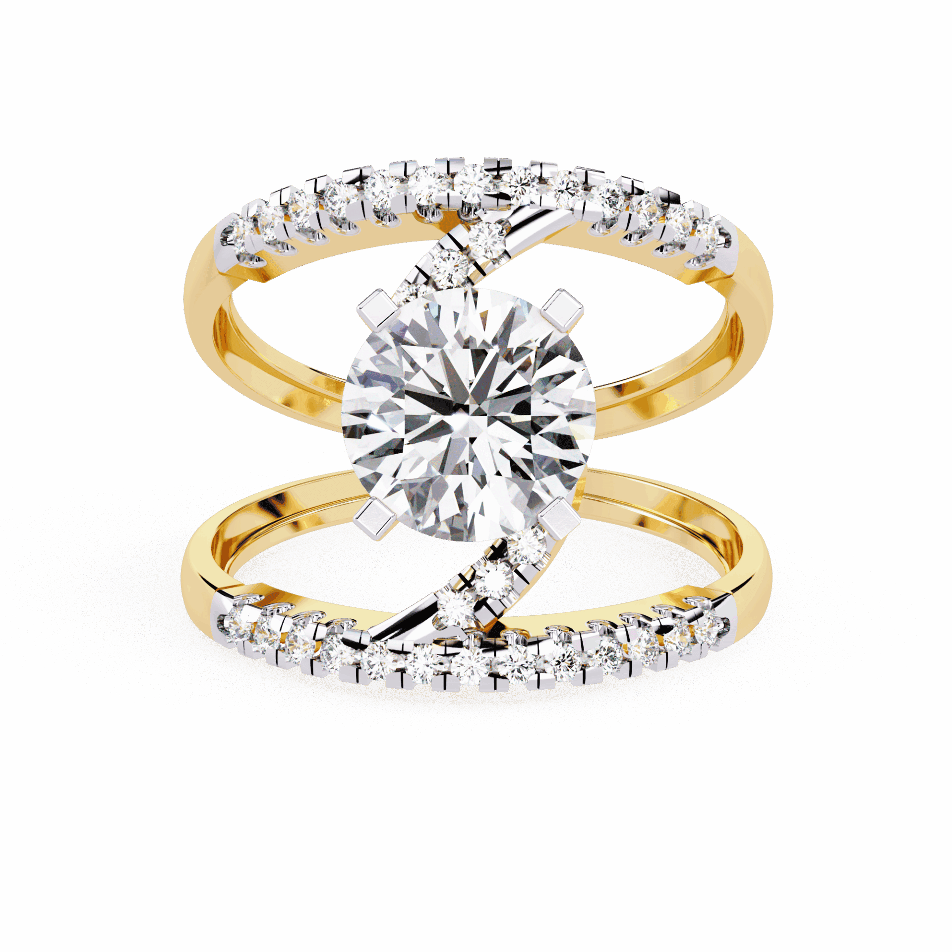 2.5 Carat Round Signature Glam Cocktail Ring in Moissanite | House of Estara