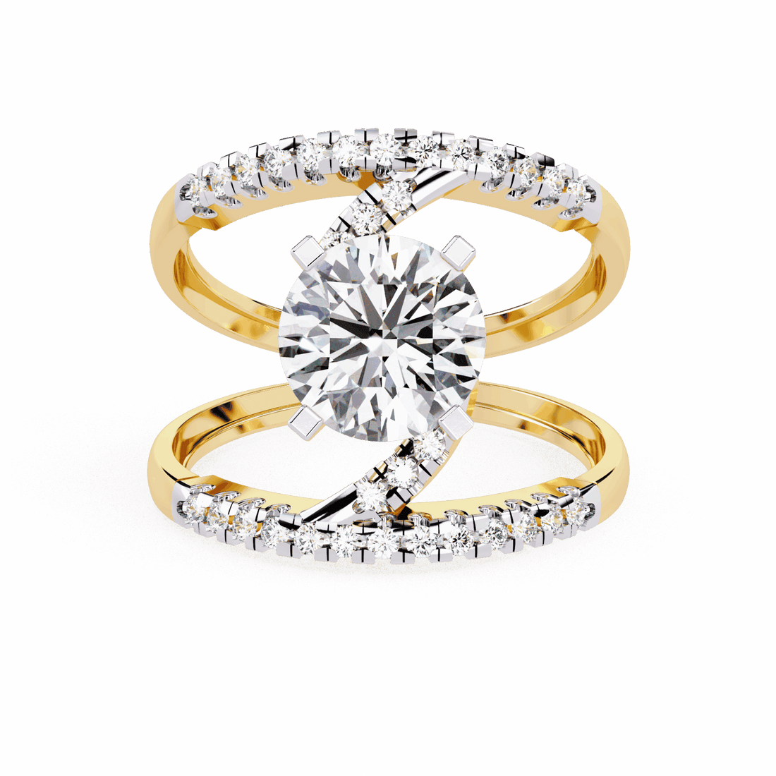 2.5 Carat Round Signature Glam Cocktail Ring in Moissanite | House of Estara