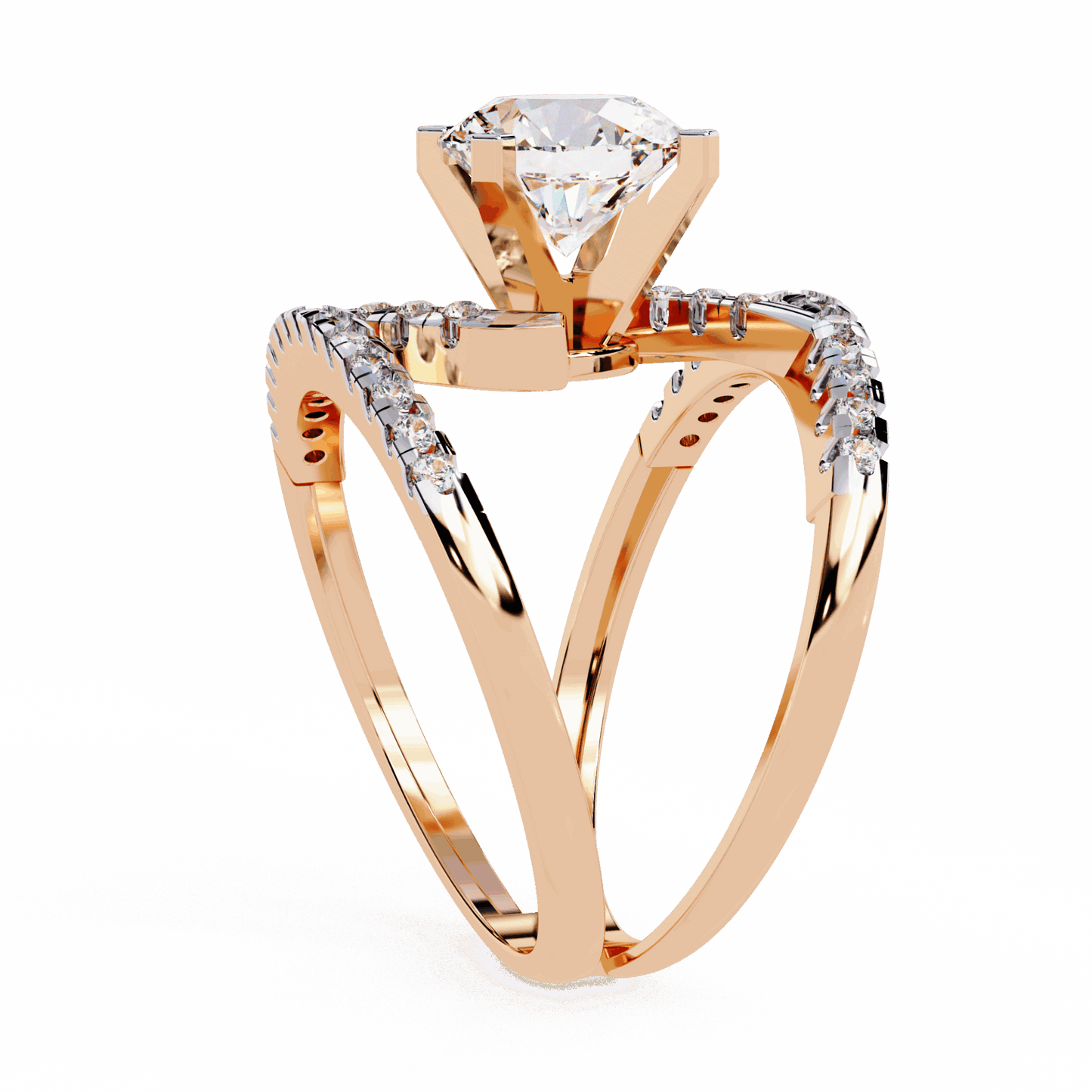 2.5 Carat Round Signature Glam Cocktail Ring in Moissanite | House of Estara