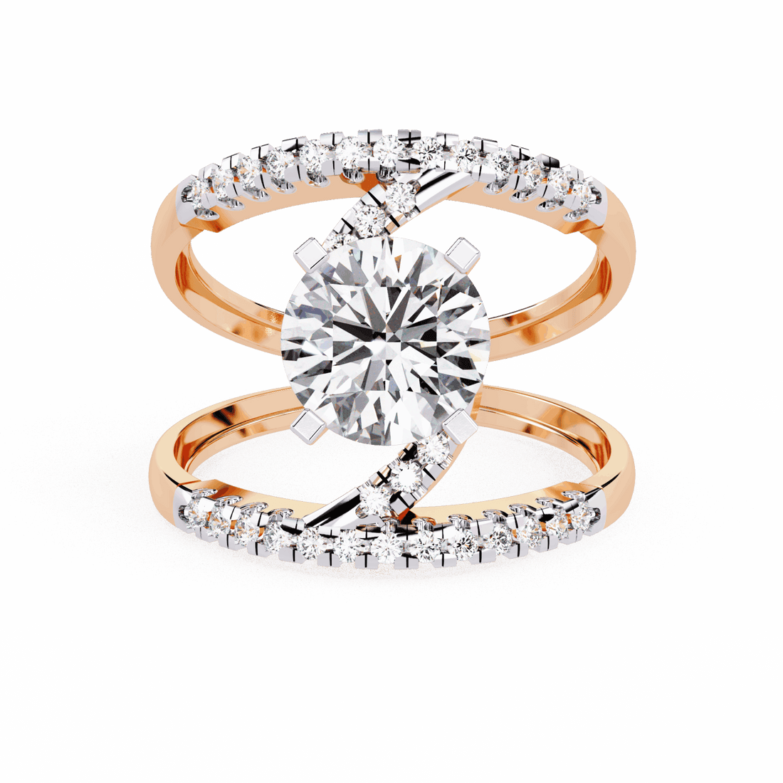 2.5 Carat Round Signature Glam Cocktail Ring in Moissanite | House of Estara