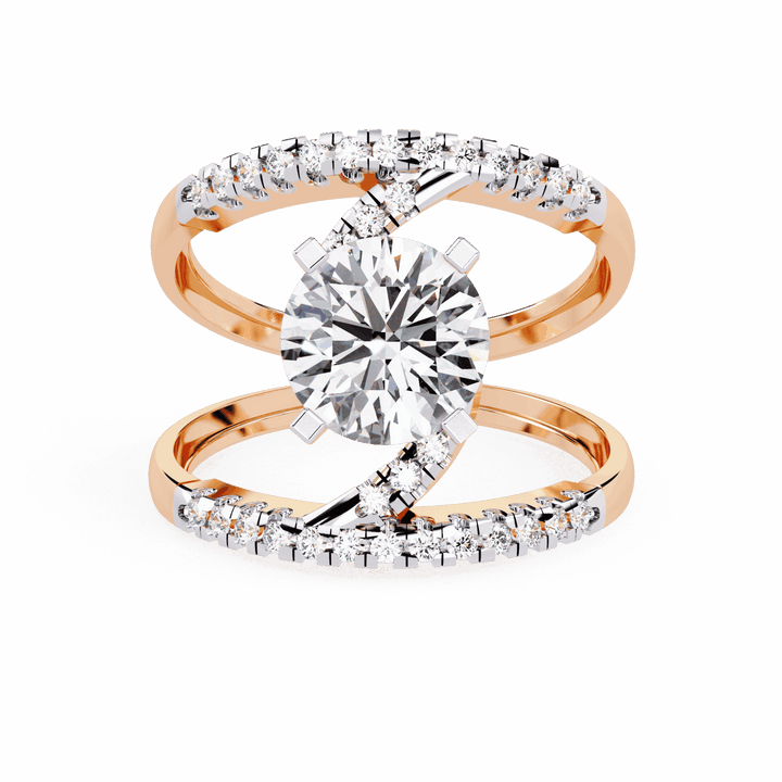 2.5 Carat Round Signature Glam Cocktail Ring in Moissanite | House of Estara