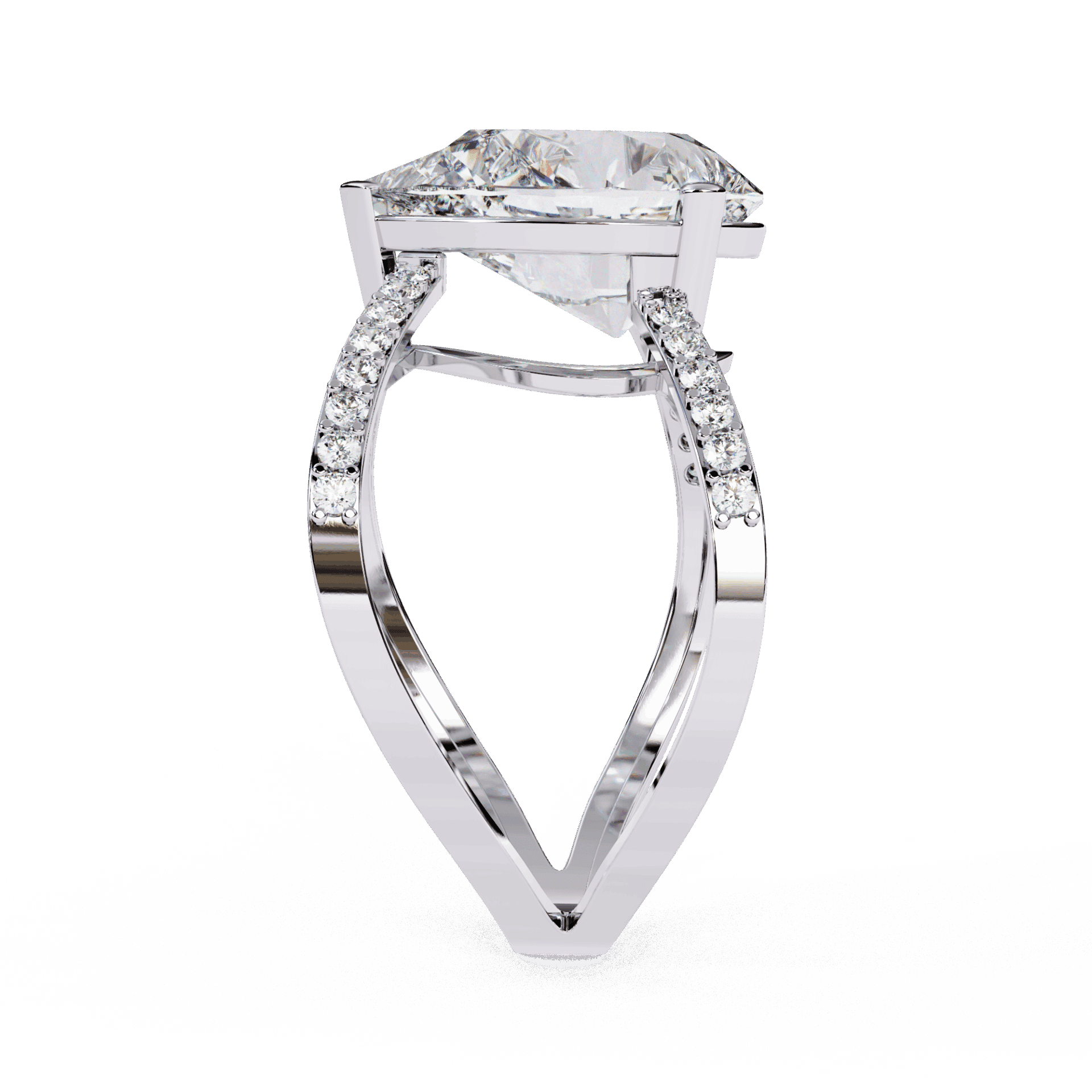 4.5 Carat Pear After Dusk Cocktail Ring in Moissanite | House of Estara