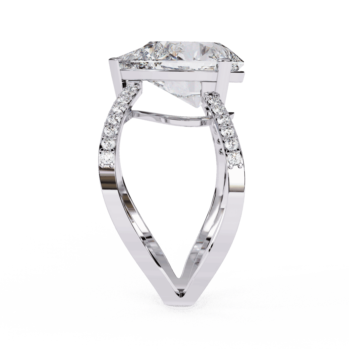 4.5 Carat Pear After Dusk Cocktail Ring in Moissanite | House of Estara