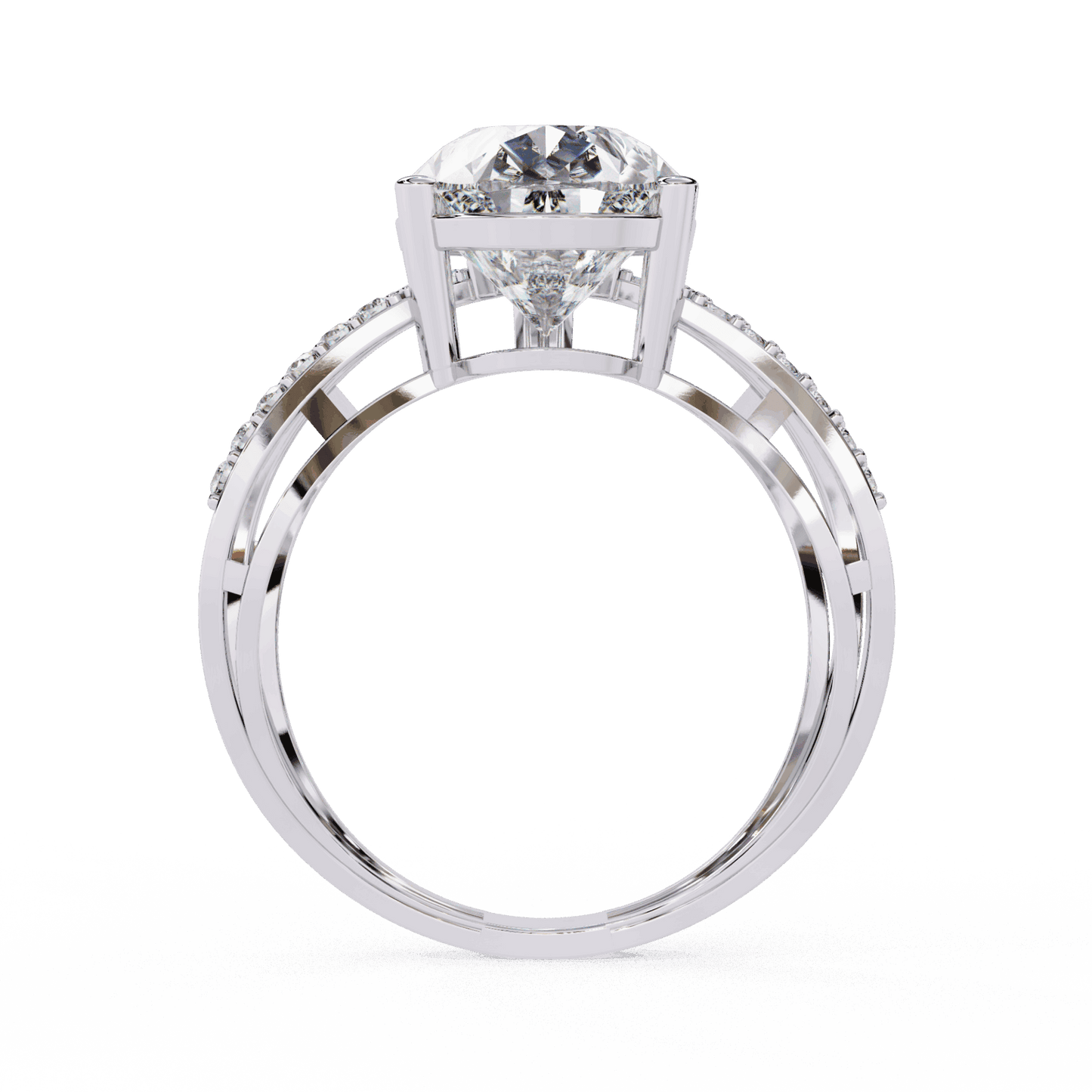 4.5 Carat Pear After Dusk Cocktail Ring in Moissanite | House of Estara