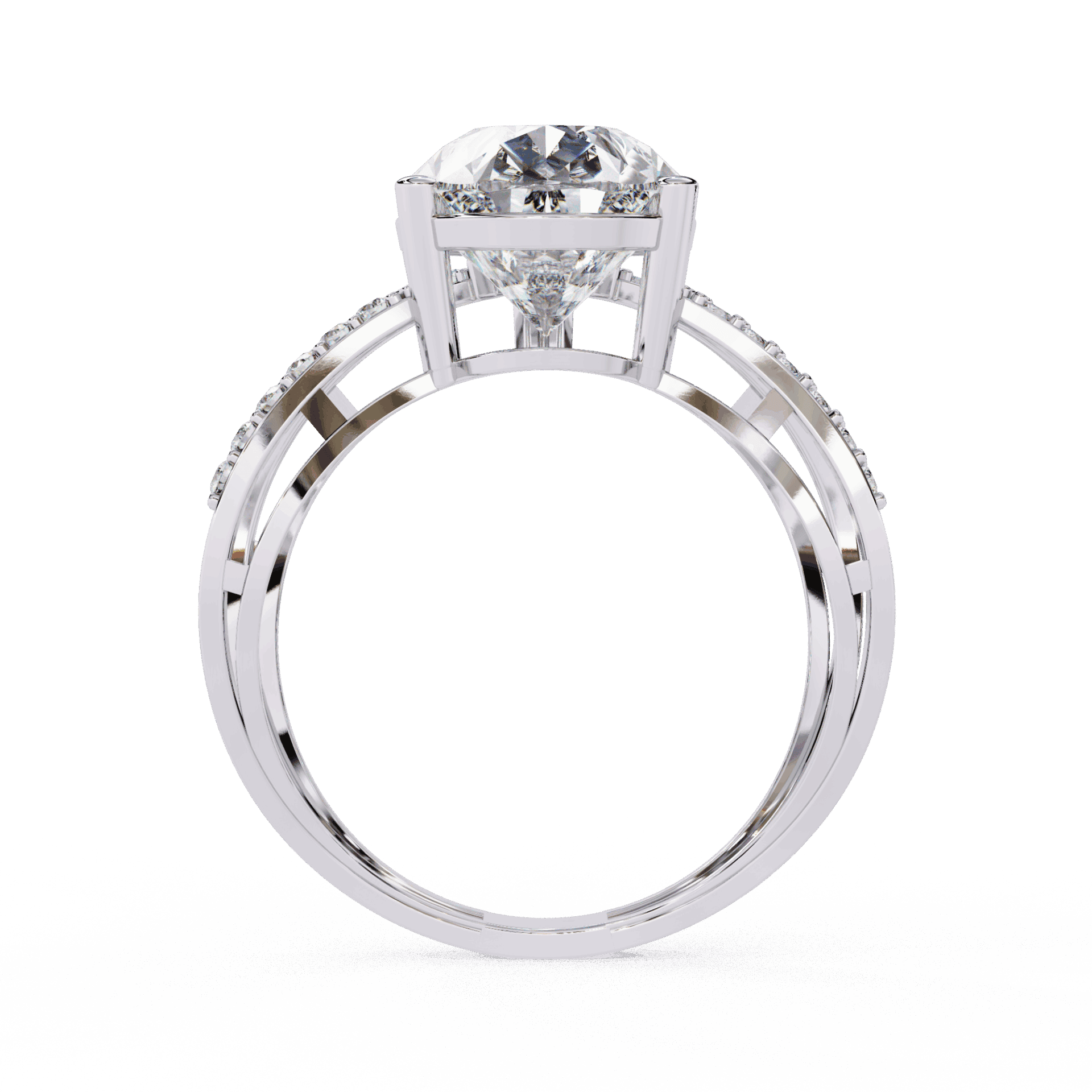 4.5 Carat Pear After Dusk Cocktail Ring in Moissanite | House of Estara