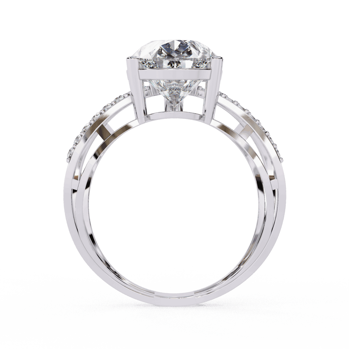 4.5 Carat Pear After Dusk Cocktail Ring in Moissanite | House of Estara