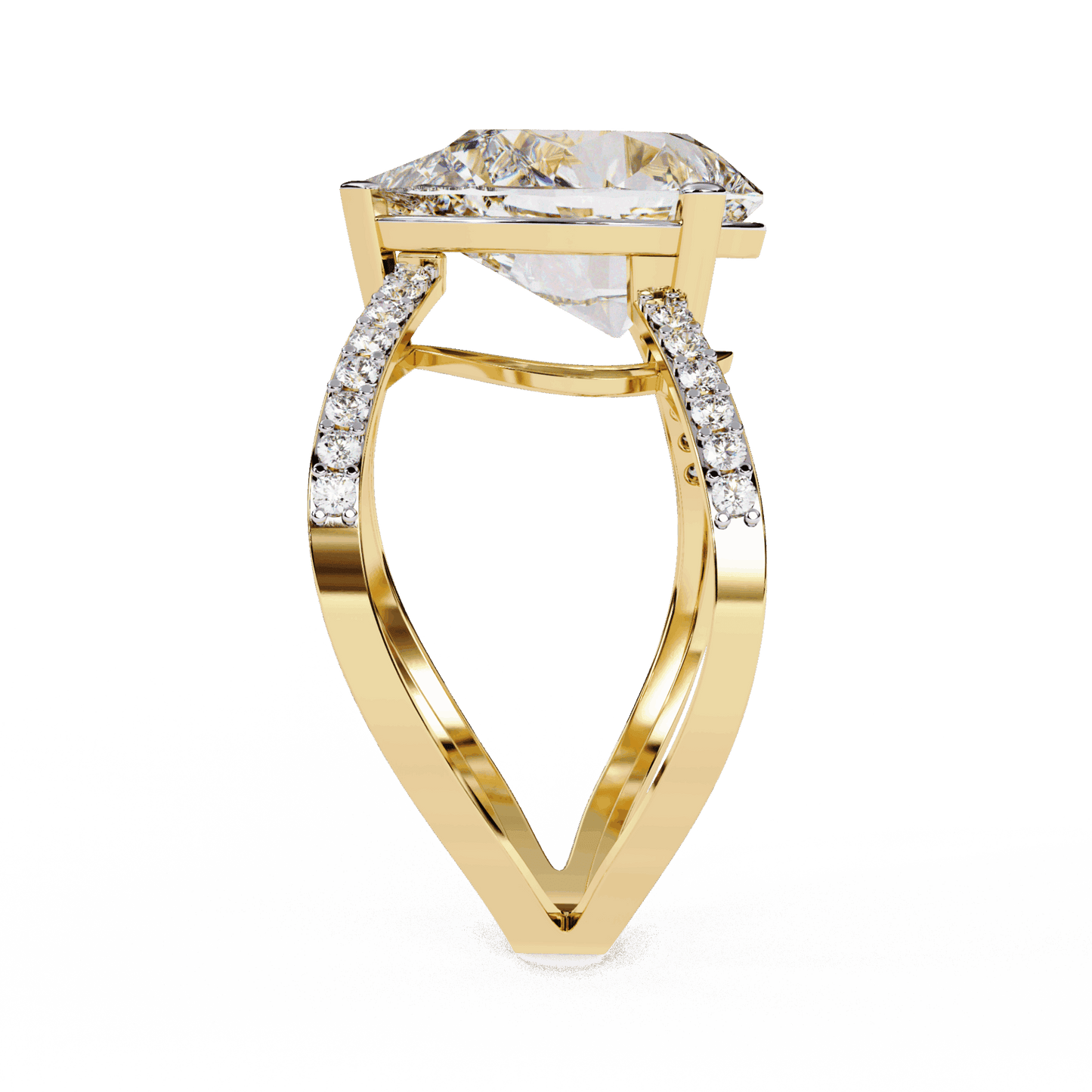 4.5 Carat Pear After Dusk Cocktail Ring in Moissanite | House of Estara
