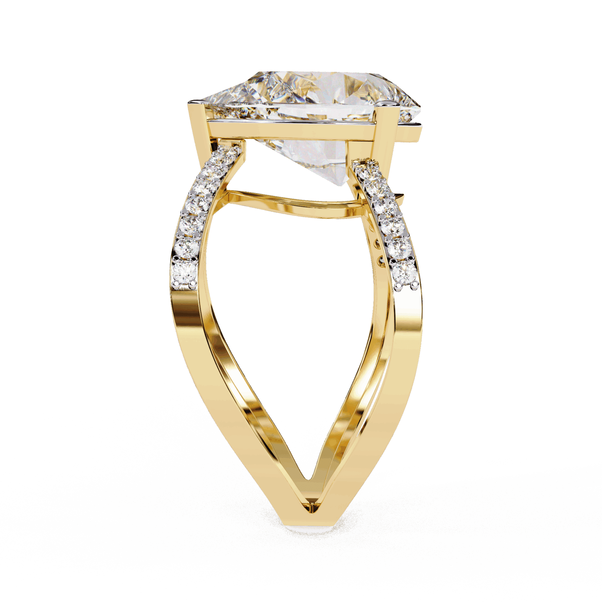 4.5 Carat Pear After Dusk Cocktail Ring in Moissanite | House of Estara