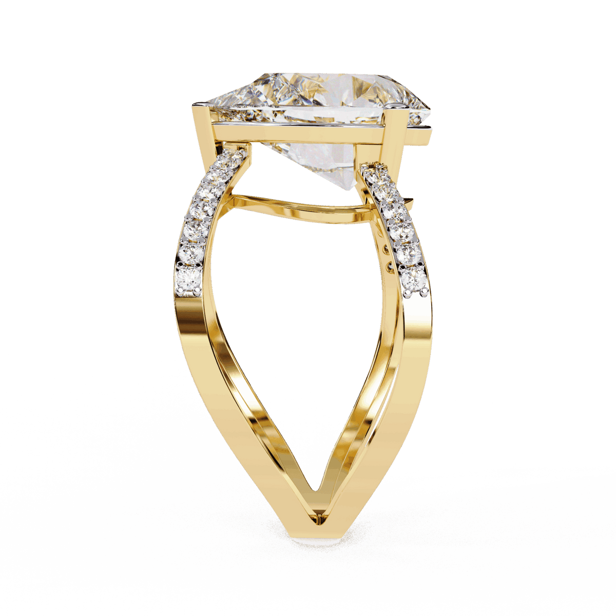 4.5 Carat Pear After Dusk Cocktail Ring in Moissanite | House of Estara