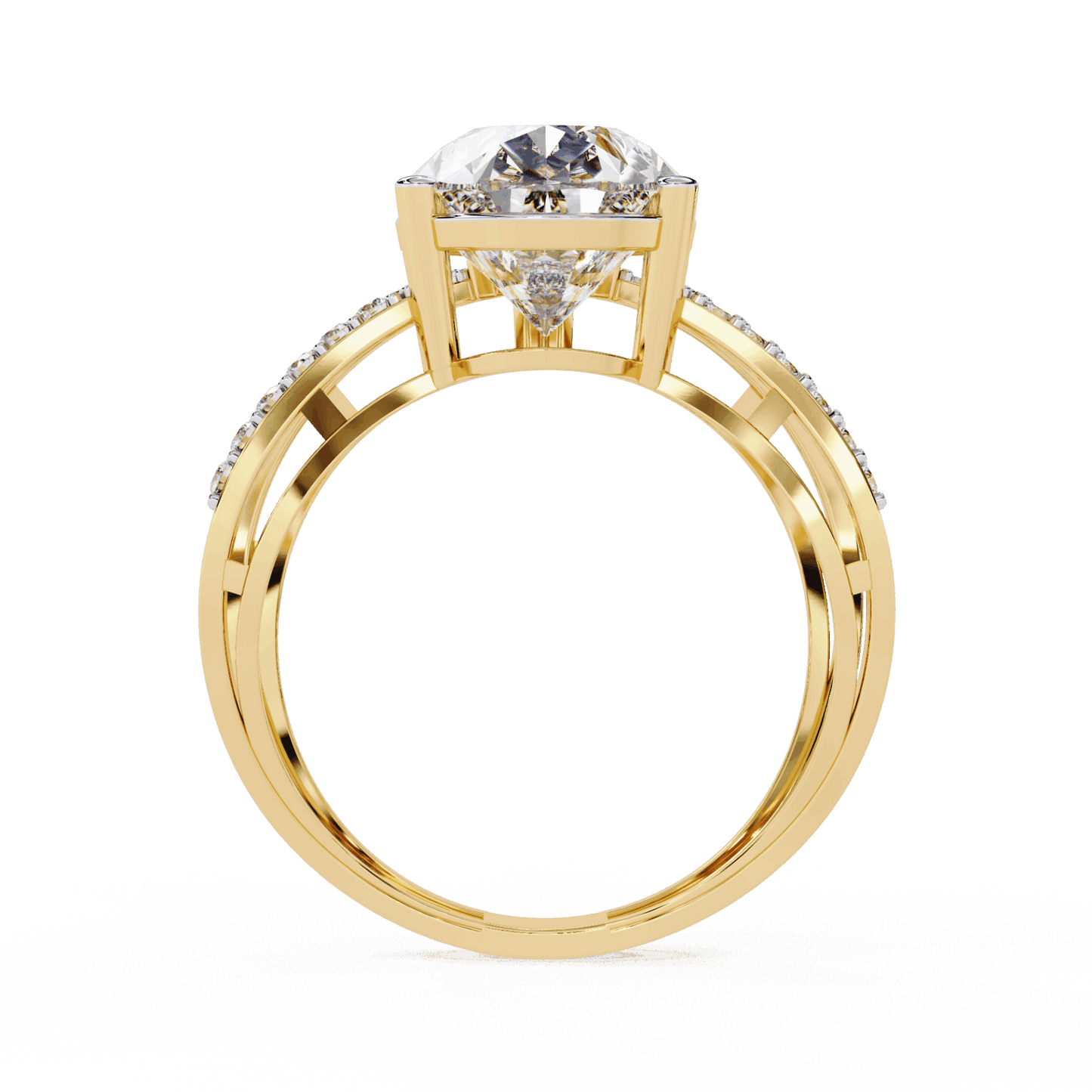 4.5 Carat Pear After Dusk Cocktail Ring in Moissanite | House of Estara