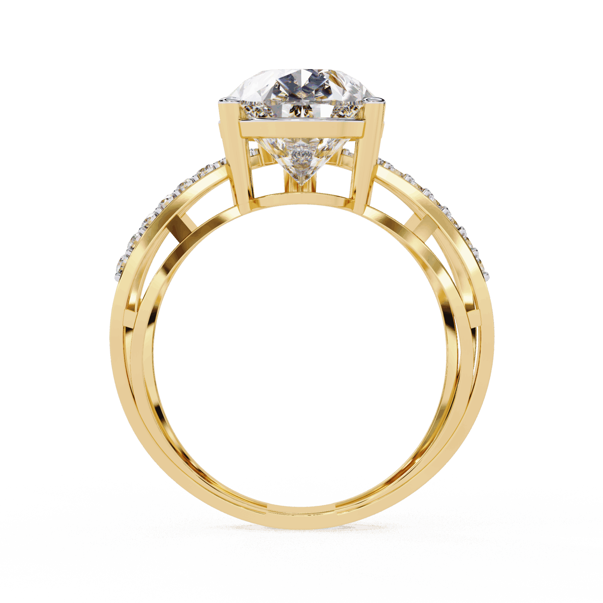 4.5 Carat Pear After Dusk Cocktail Ring in Moissanite | House of Estara