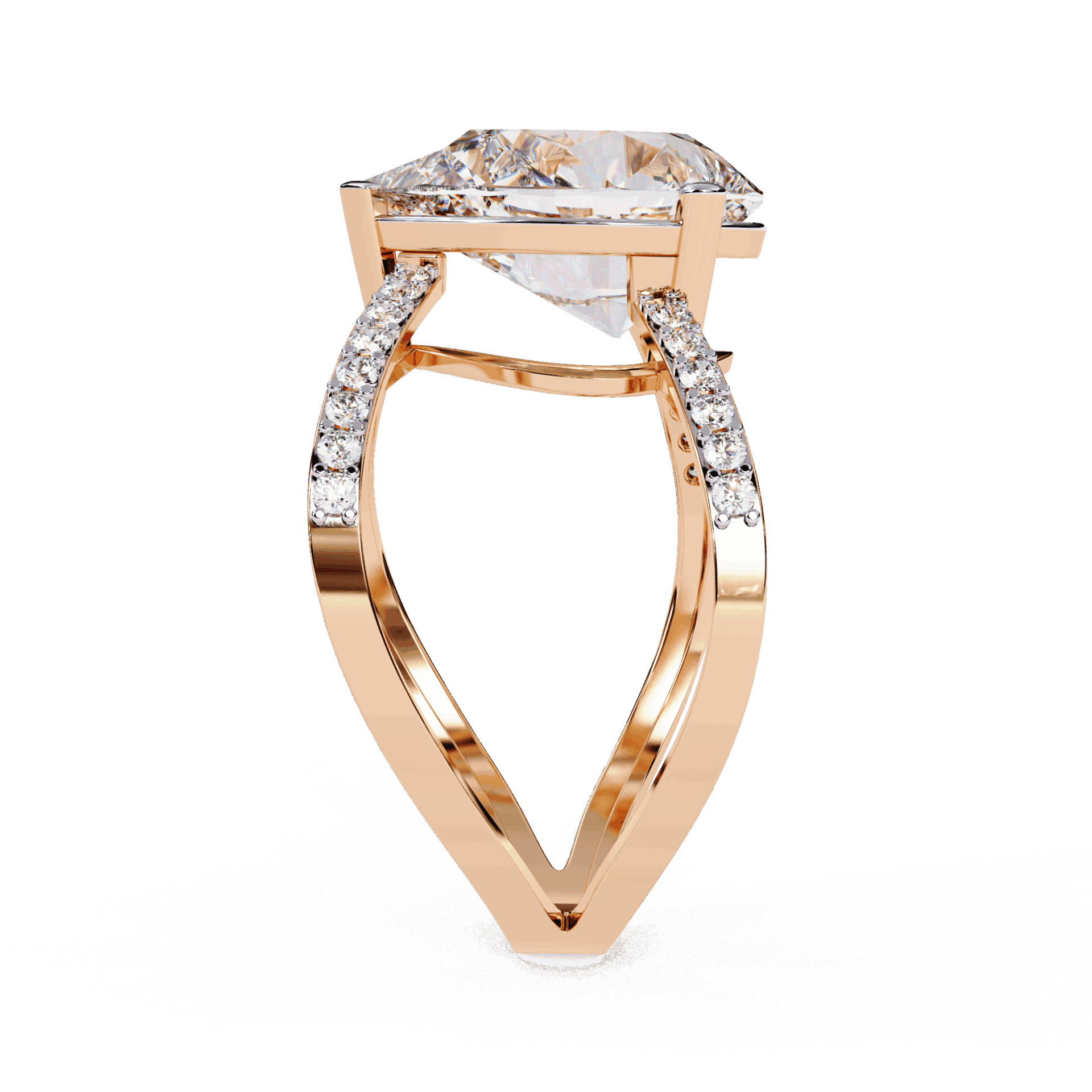 4.5 Carat Pear After Dusk Cocktail Ring in Moissanite | House of Estara