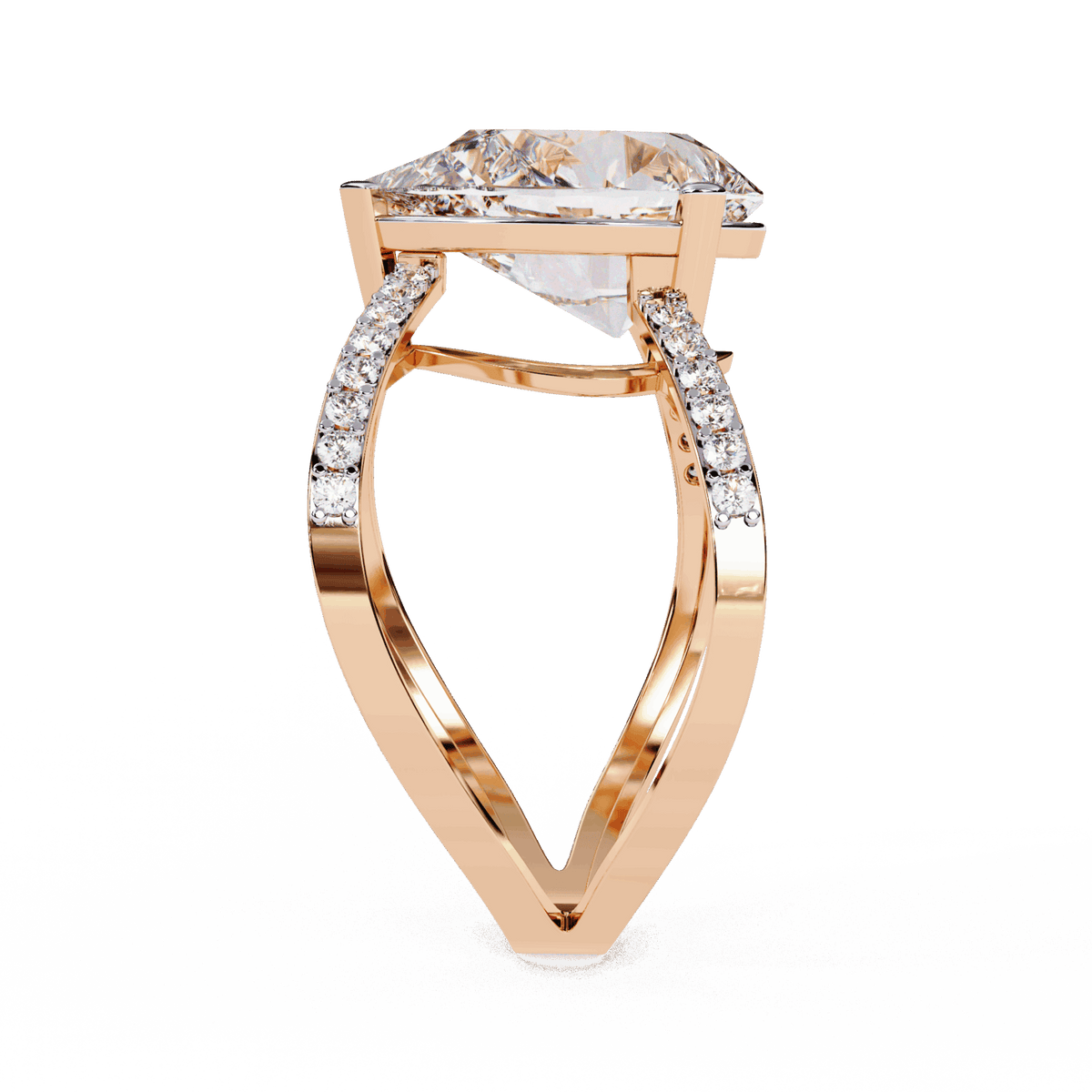 4.5 Carat Pear After Dusk Cocktail Ring in Moissanite | House of Estara