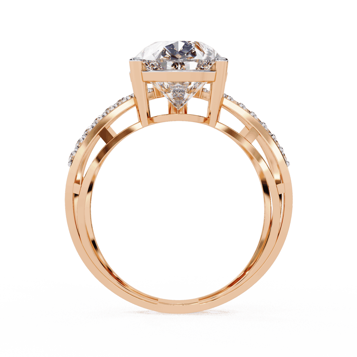 4.5 Carat Pear After Dusk Cocktail Ring in Moissanite | House of Estara