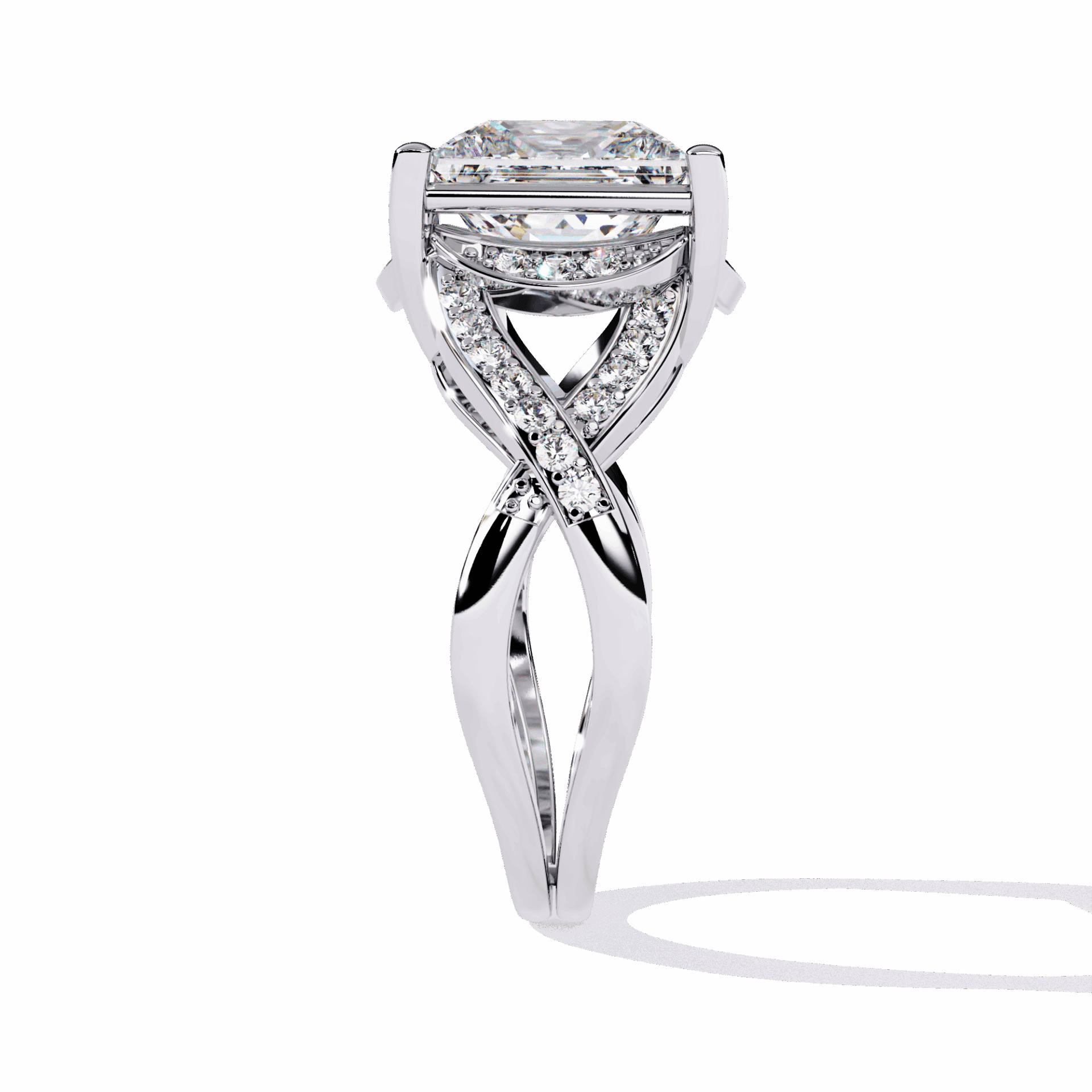 3.5 Carat Princess Party Ready Cocktail Ring in Moissanite | House of Estara