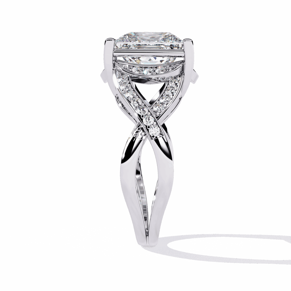 3.5 Carat Princess Party Ready Cocktail Ring in Moissanite | House of Estara