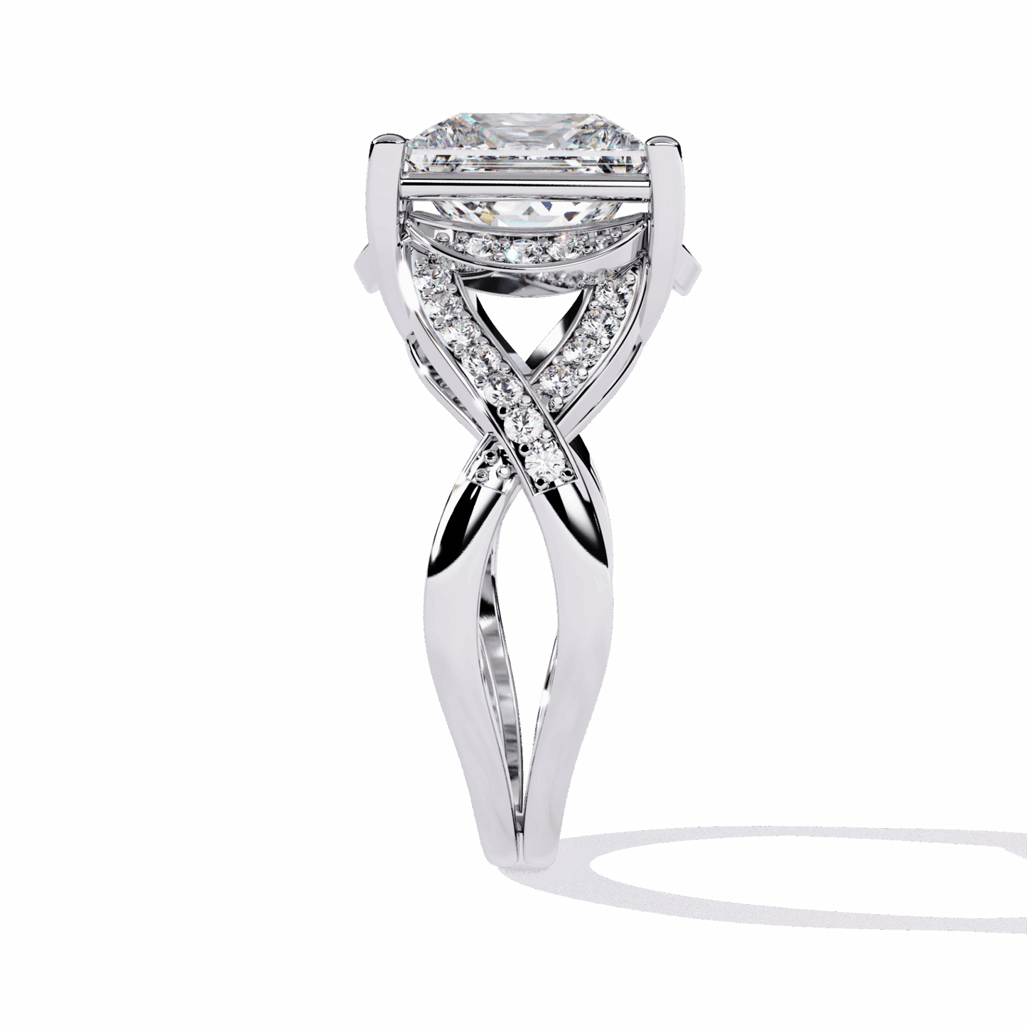 3.5 Carat Princess Party Ready Cocktail Ring in Moissanite | House of Estara