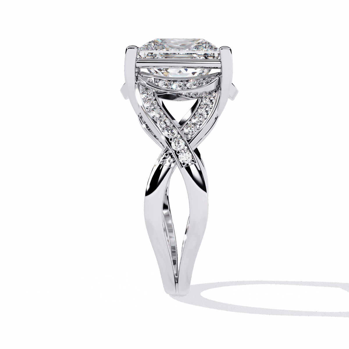 3.5 Carat Princess Party Ready Cocktail Ring in Moissanite | House of Estara