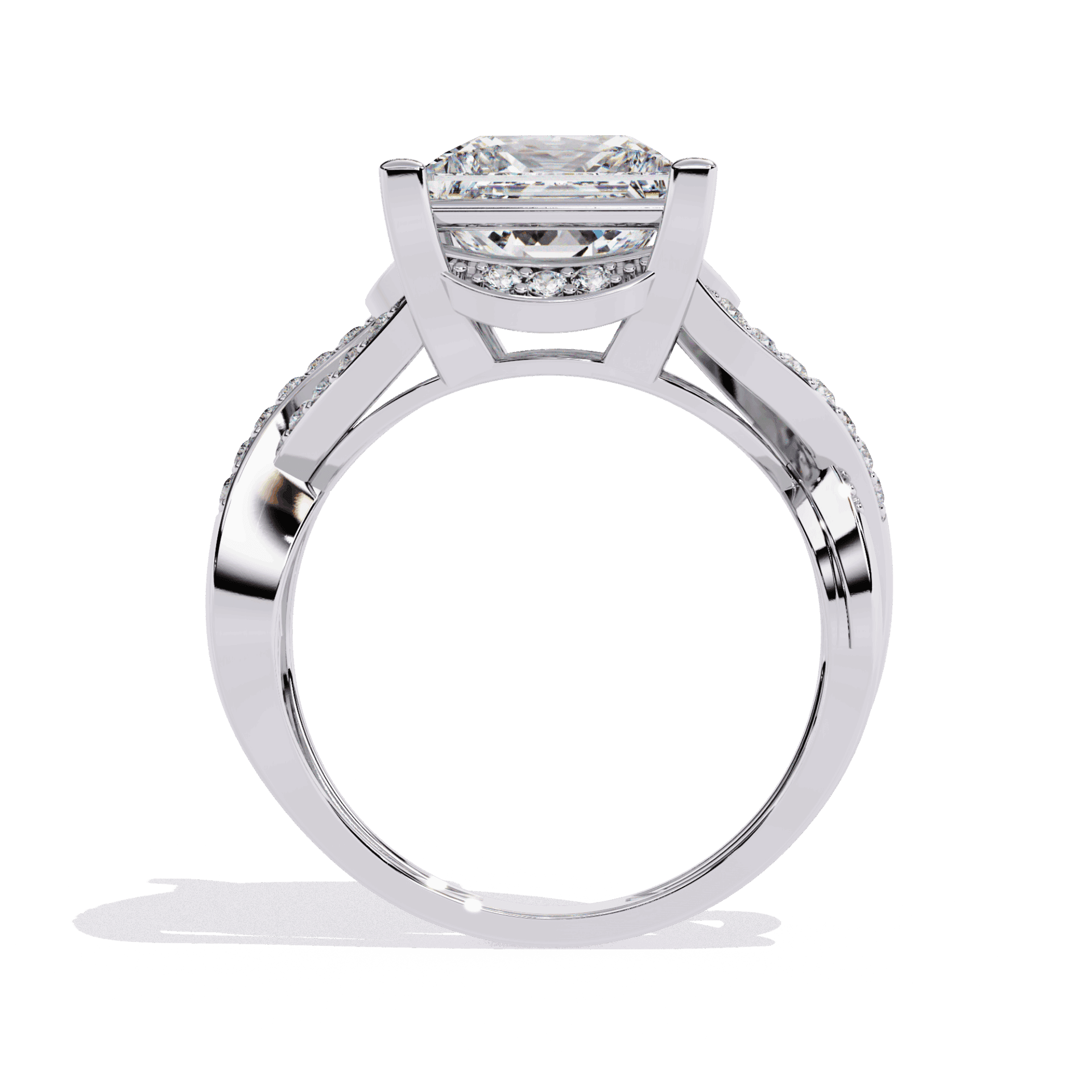 3.5 Carat Princess Party Ready Cocktail Ring in Moissanite | House of Estara