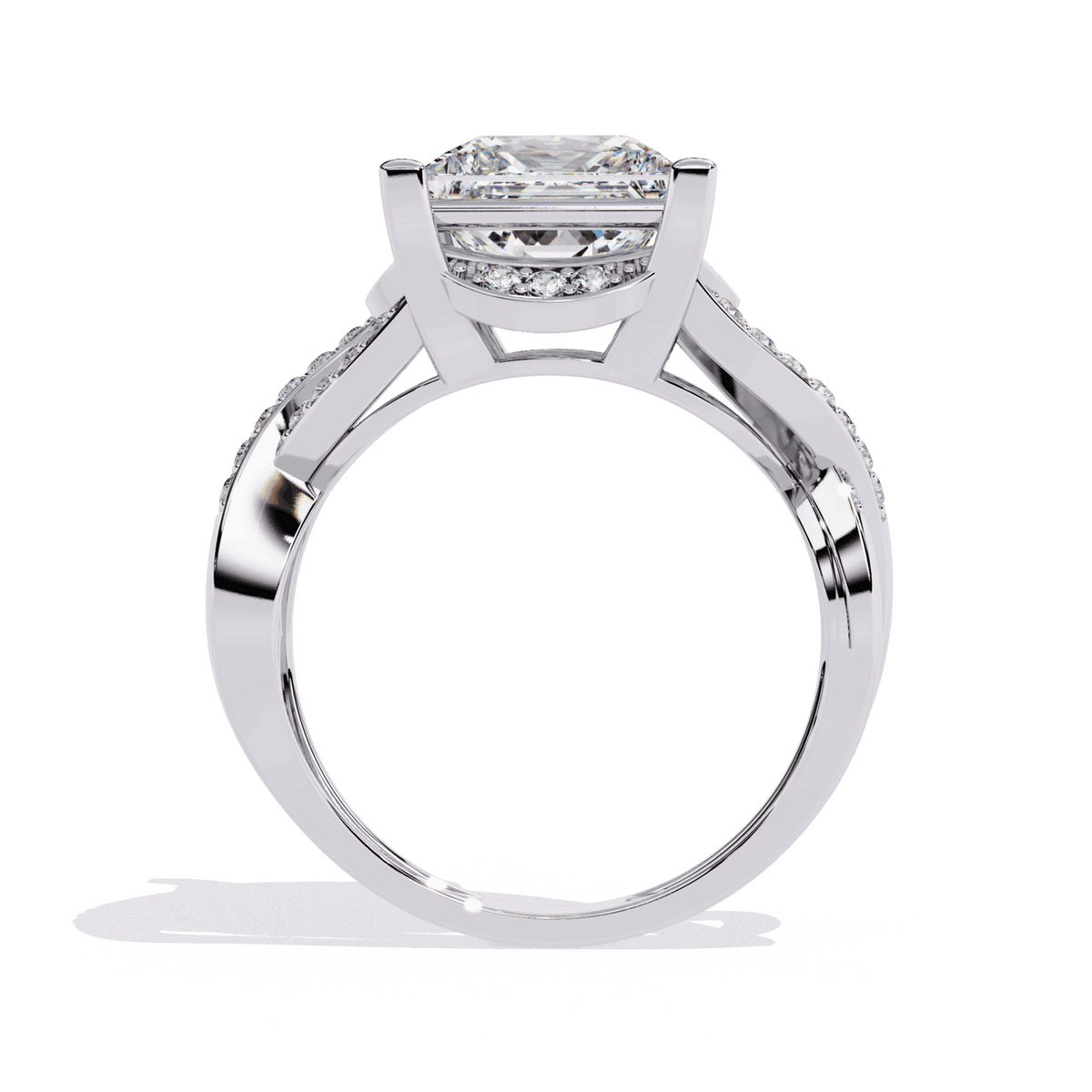 3.5 Carat Princess Party Ready Cocktail Ring in Moissanite | House of Estara