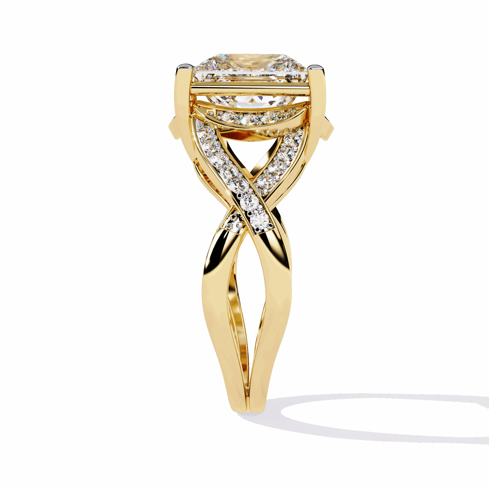 3.5 Carat Princess Party Ready Cocktail Ring in Moissanite | House of Estara