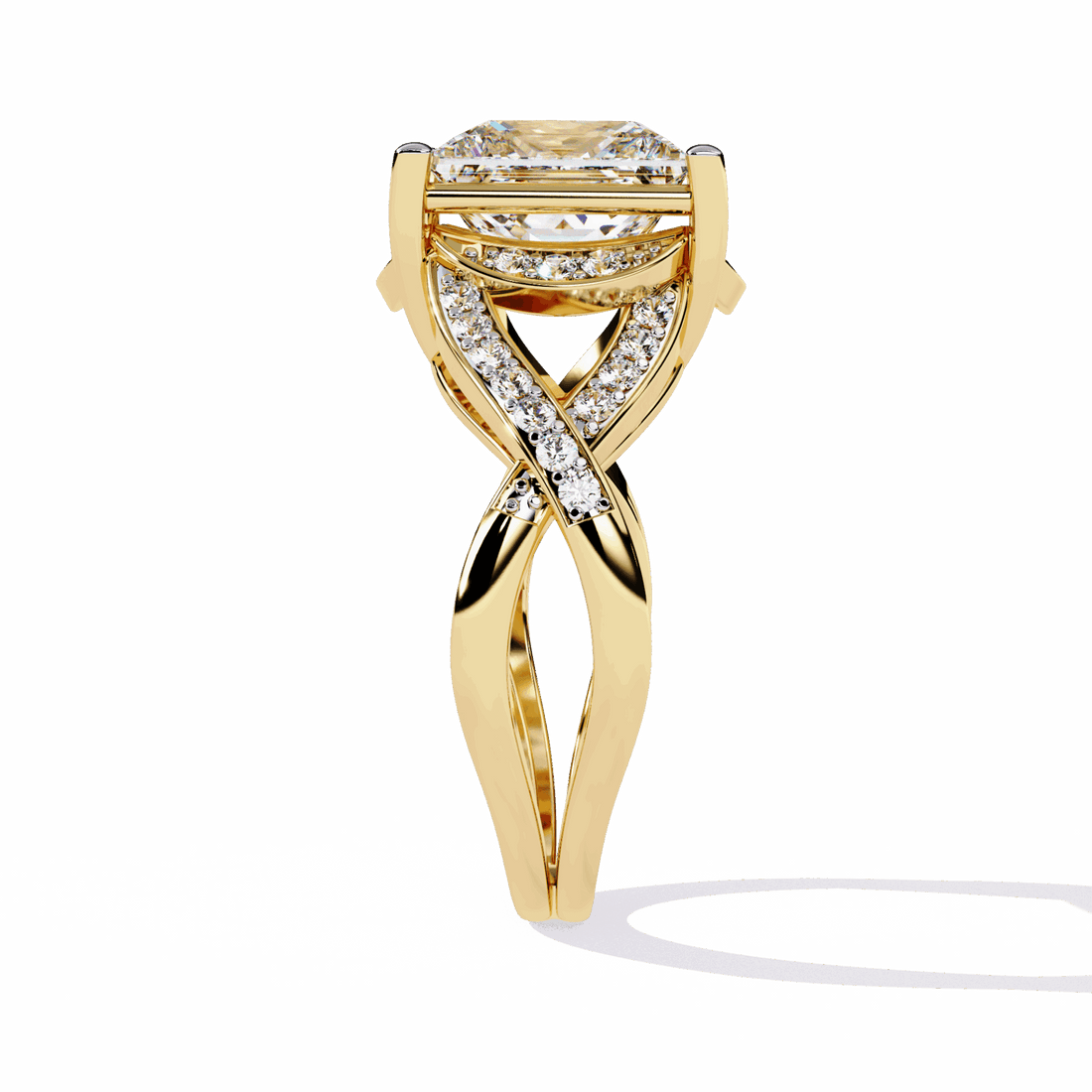 3.5 Carat Princess Party Ready Cocktail Ring in Moissanite | House of Estara