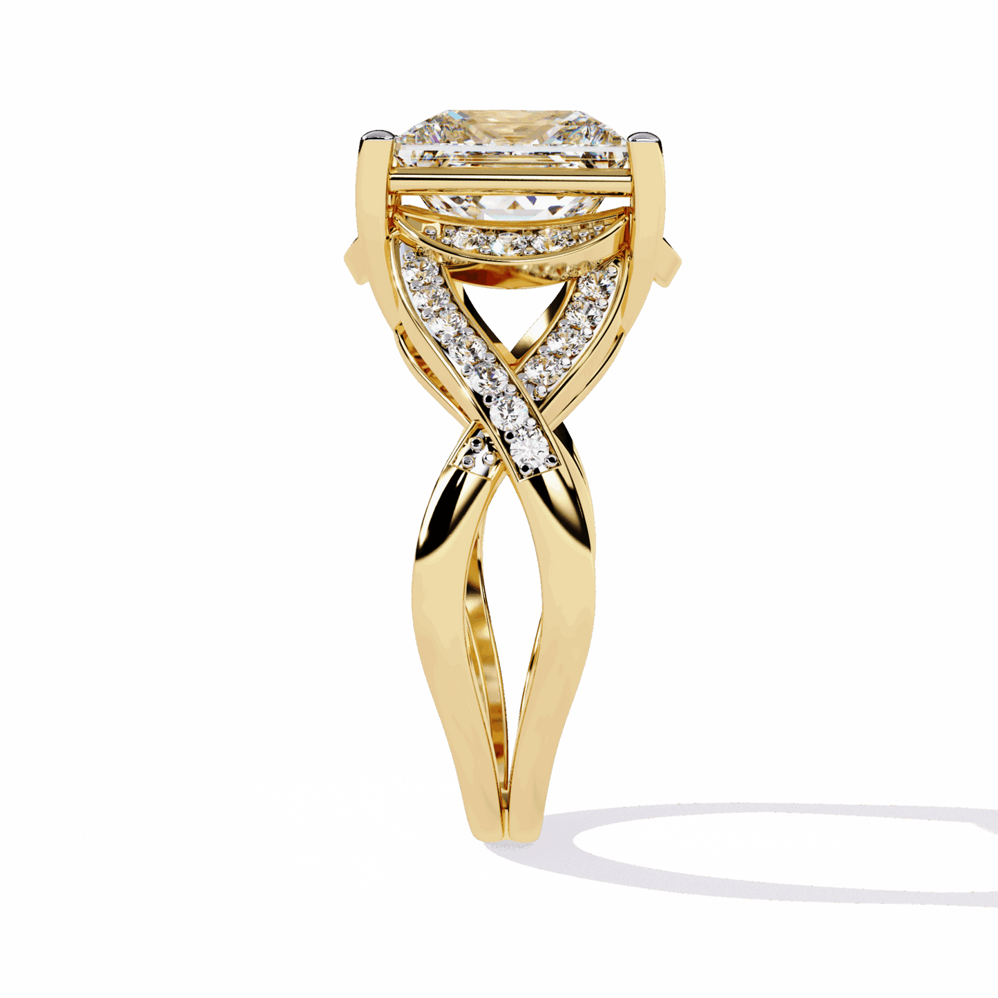 3.5 Carat Princess Party Ready Cocktail Ring in Moissanite | House of Estara