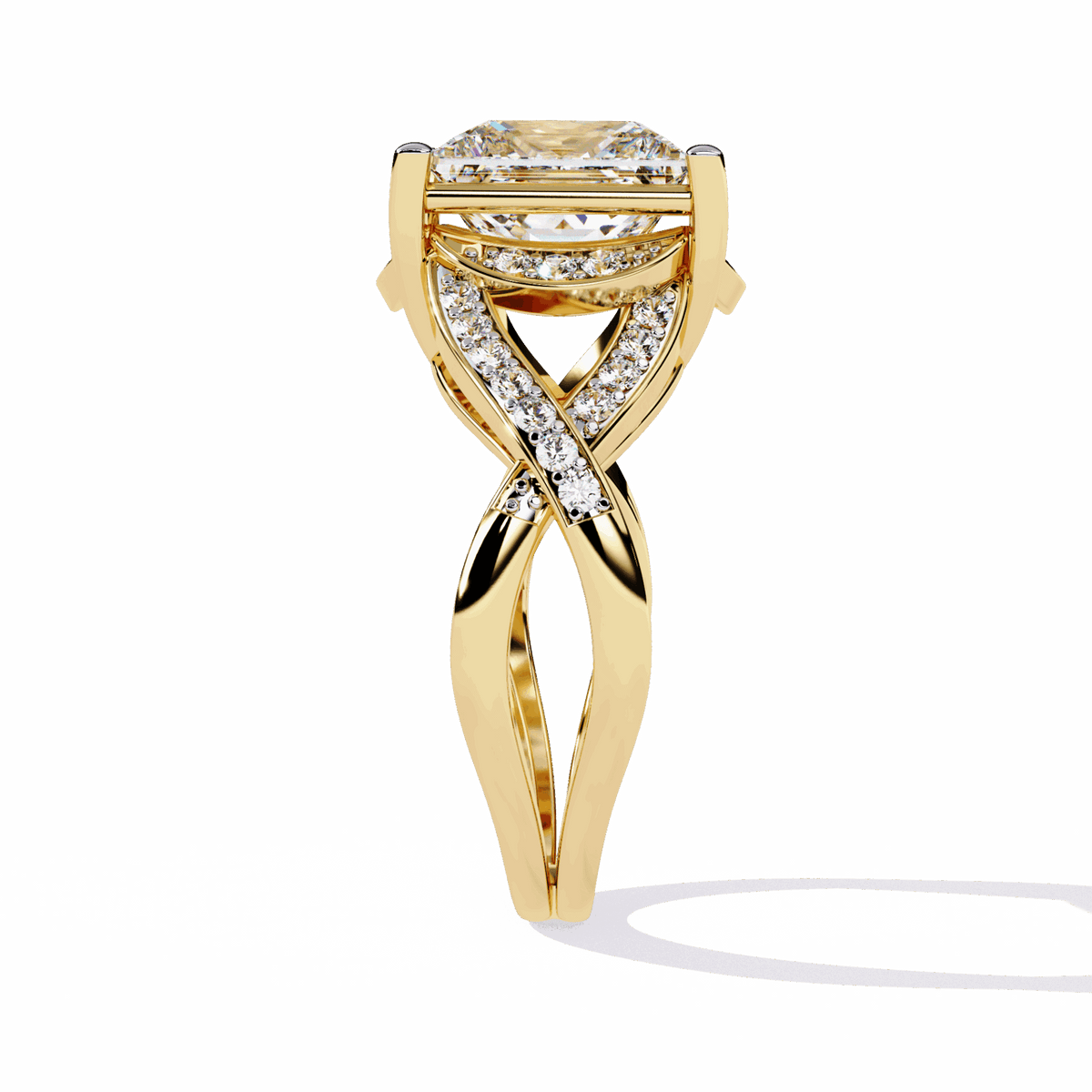 3.5 Carat Princess Party Ready Cocktail Ring in Moissanite | House of Estara